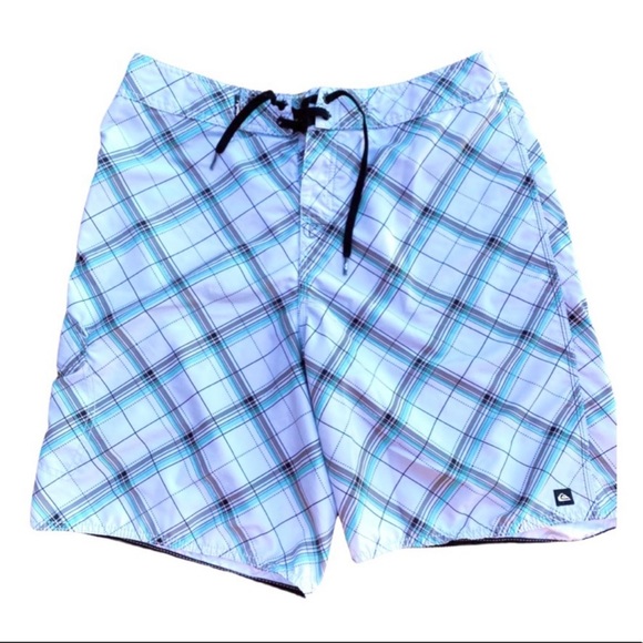 💕HP💕Quicksilver Men’s Board Shorts blue and white - Picture 1 of 9